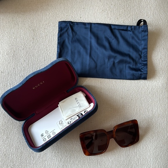 NWOT Gucci 80s Monocular Oversized Square Sunglasses 🍂 - Picture 4 of 14